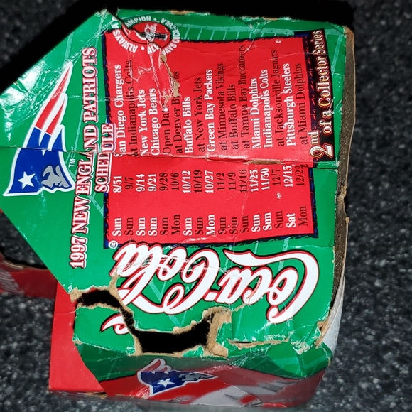 Coca-Cola Six Pack 1997 AFC CHAMPIONS NEW ENGLAND PATRIOTS - Picture 12 of 16